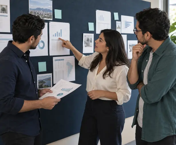 Equipo revisando información y tomando decisiones